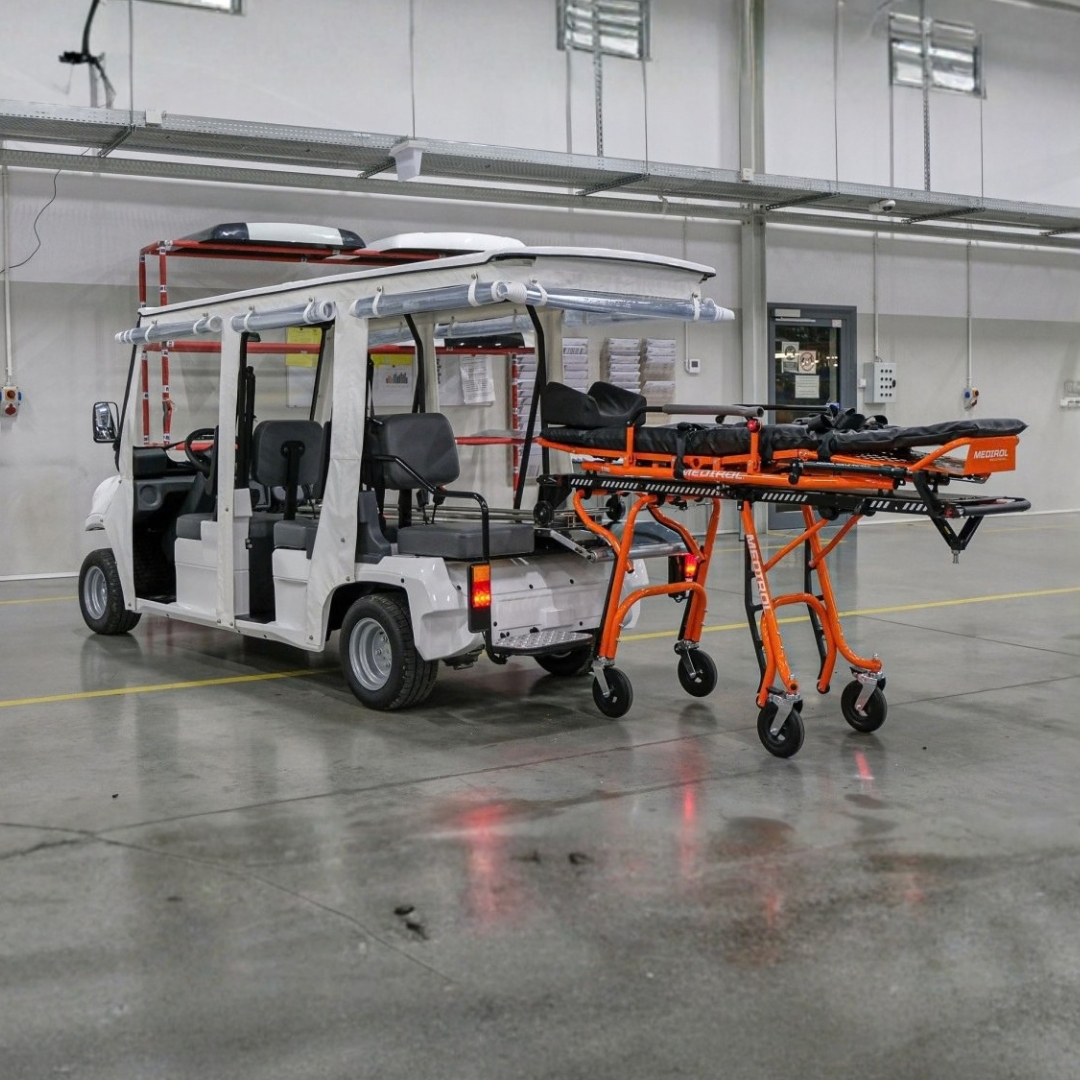Melex N.20 Ambulanza con barella estratta