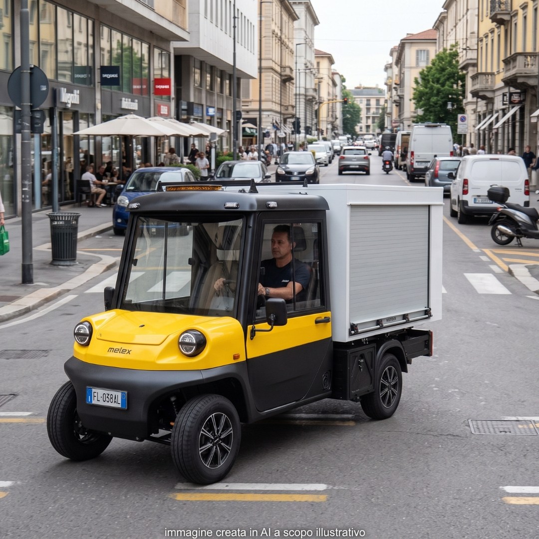 Melex N.30 Cargo Long Van Box con serrande laterali 