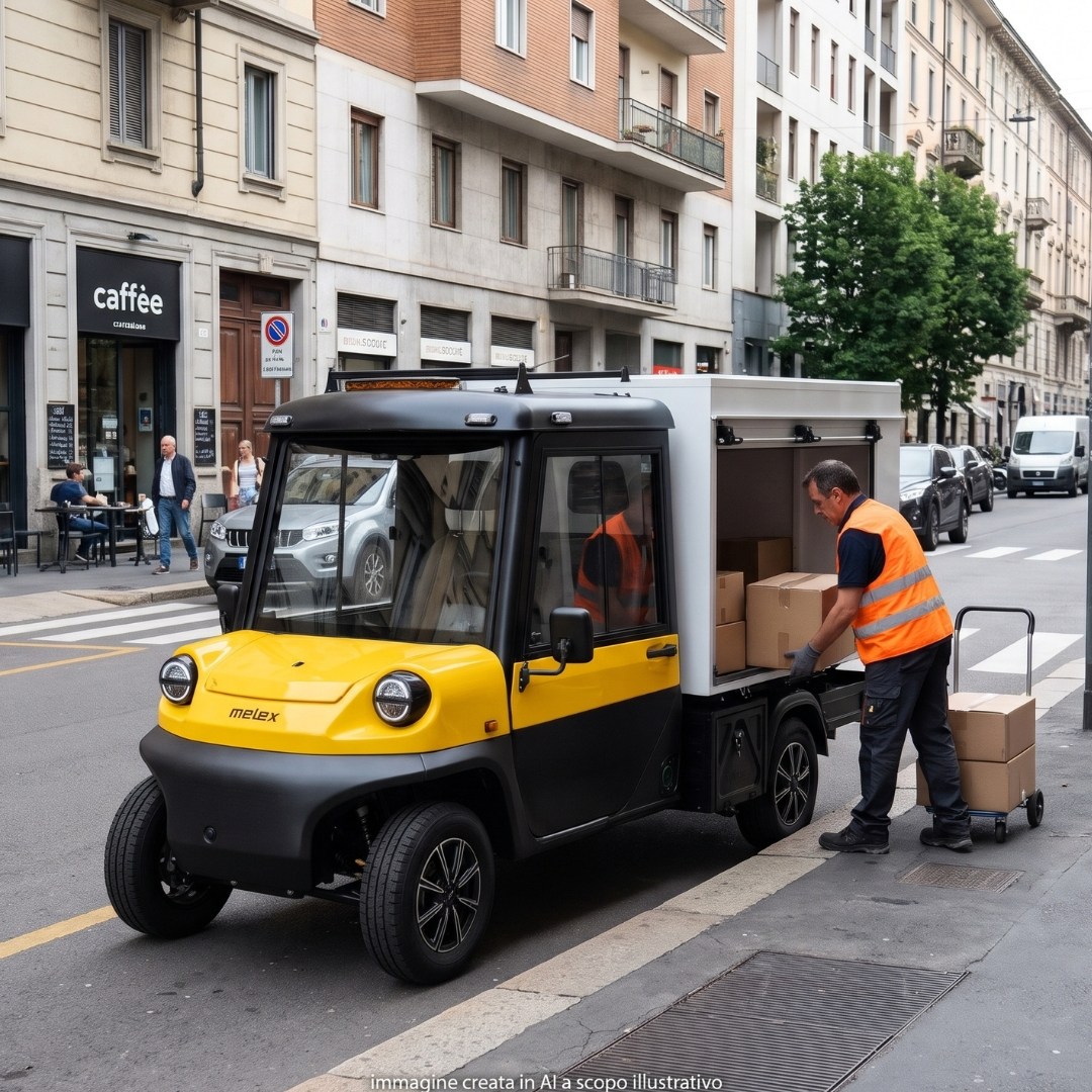Melex N.30 Cargo Long Van Box con serrande laterali 