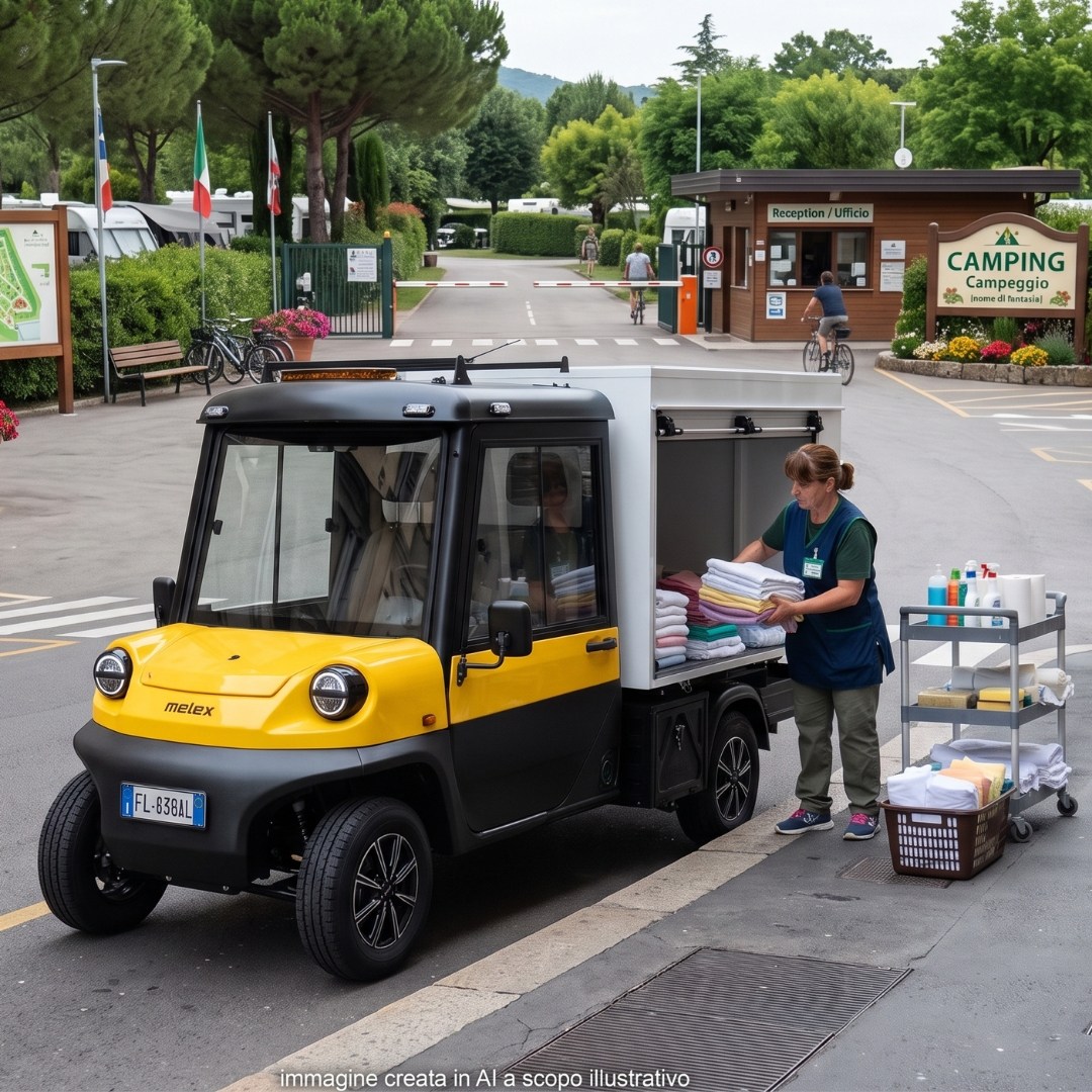 Melex N.30 Cargo Long Van Box con serrande laterali 